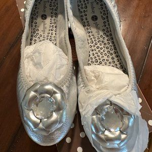 NEW Lindsay Phillips Liz Ballet flats.  Size 6.5.  Silver